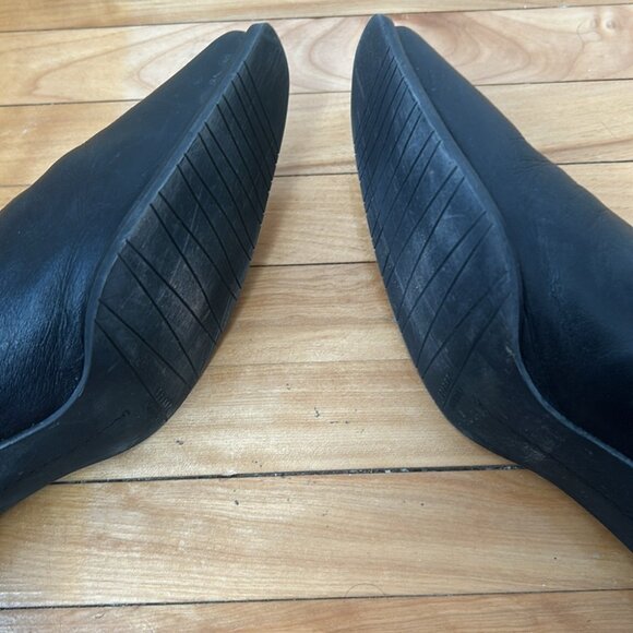 Stuart Weitzman soft leather heeled ankle boots square toe black size 11 - Picture 8 of 11